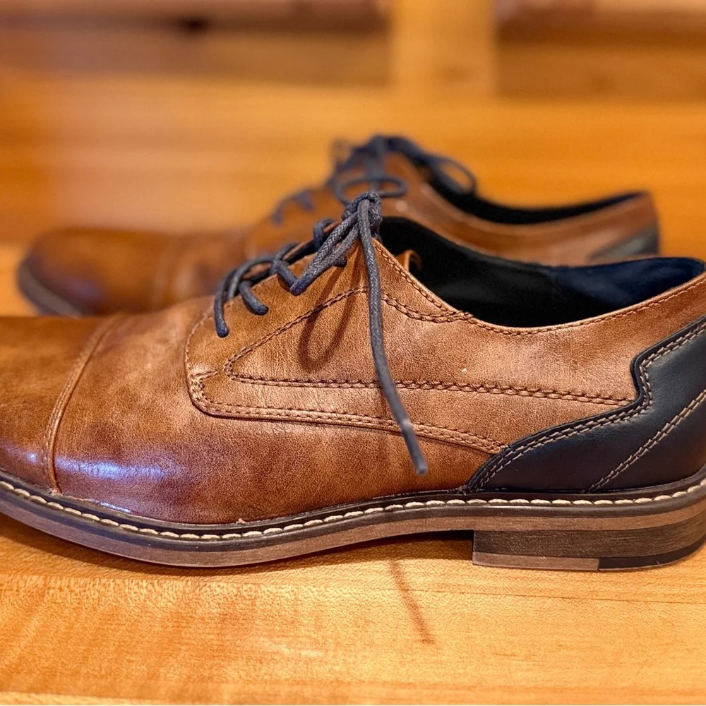 Restoration Lowry Men's Two Toned Cap Toe Oxford Dress Shoes. 7‎